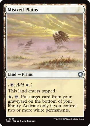 Mistveil Plains (SOC-386) - Commander: Secrets of Strixhaven [Uncommon]