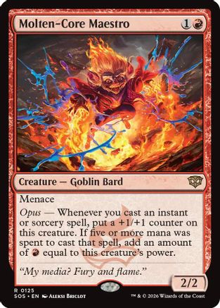 Molten-Core Maestro (SOS-125) - Secrets of Strixhaven Foil [Rare]