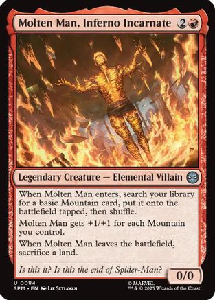 Molten Man, Inferno Incarnate (SPM-084) - Marvel's Spider-Man Foil [Uncommon]