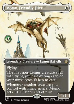 Momo, Friendly Flier (Borderless) (TLA-317) - Avatar: The Last Airbender Foil [Rare]