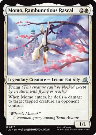 Momo, Rambunctious Rascal (TLE-217) - Avatar: The Last Airbender: Eternal-Legal [Uncommon]