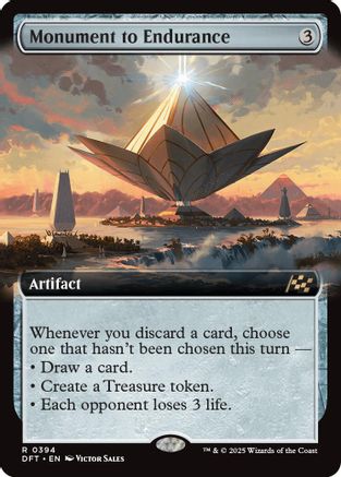 Monument to Endurance (Extended Art) (DFT-394) - Aetherdrift Foil [Rare]