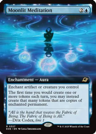 Moonlit Meditation (Extended Art) (EOE-327) - Edge of Eternities Foil [Rare]