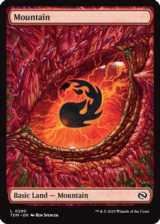 Mountain (0290) (TDM-290) - Tarkir: Dragonstorm Foil [Land]