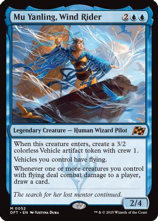 Mu Yanling, Wind Rider (DFT-052) - Aetherdrift [Mythic]