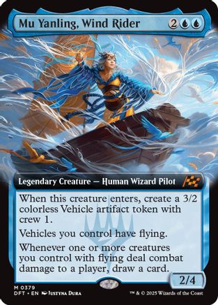 Mu Yanling, Wind Rider (Extended Art) (DFT-379) - Aetherdrift Foil [Mythic]