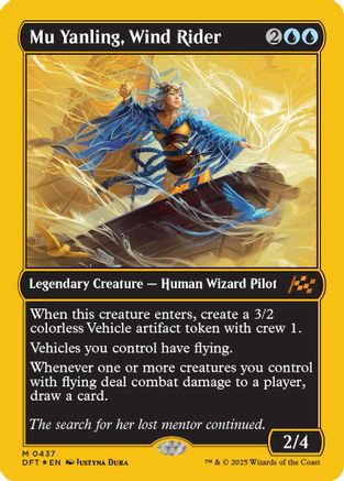 Mu Yanling, Wind Rider (First-Place Foil) (DFT-437) - Aetherdrift Foil [Mythic]