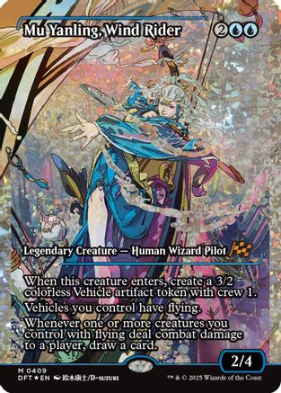 Mu Yanling, Wind Rider (Showcase) (Fracture Foil) (DFT-409) - Aetherdrift Foil [Mythic]