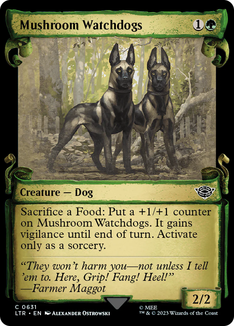 Mushroom Watchdogs (LTR-631) - The Lord of the Rings: Tales of Middle-earth: (Showcase) Scroll Foil [Common]