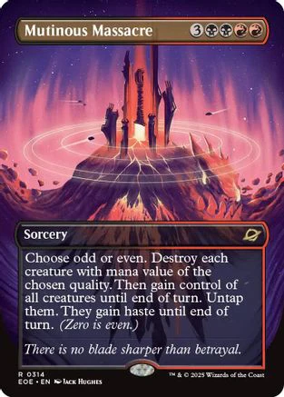 Mutinous Massacre (Borderless) (EOE-314) - Edge of Eternities Foil [Rare]