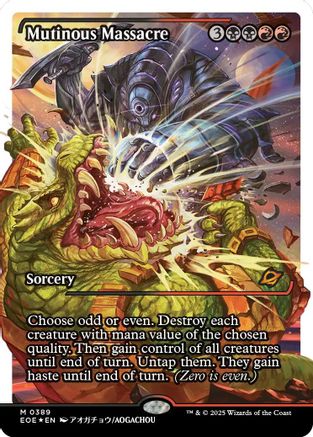 Mutinous Massacre (Showcase) (Fracture Foil) (EOE-389) - Edge of Eternities Foil [Mythic]