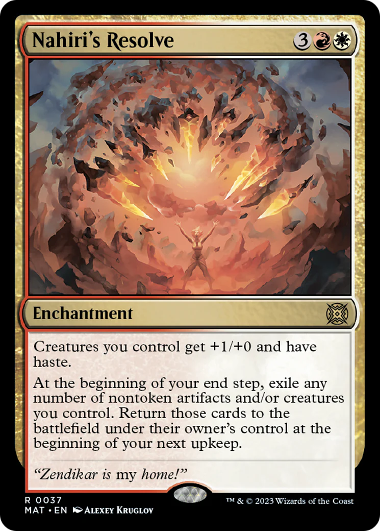 Nahiri's Resolve (MAT-037) - March of the Machine: The Aftermath [Rare]