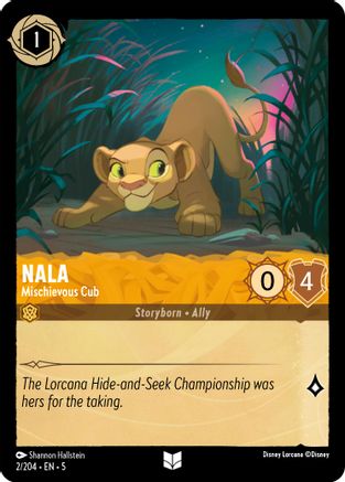 Nala - Mischievous Cub (2/204) - Shimmering Skies Cold Foil [Uncommon]