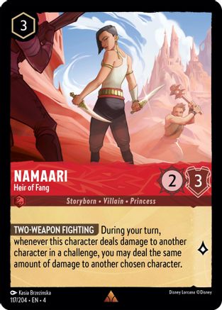 Namaari - Heir of Fang (117/204) - Ursulas Return Cold Foil [Rare]