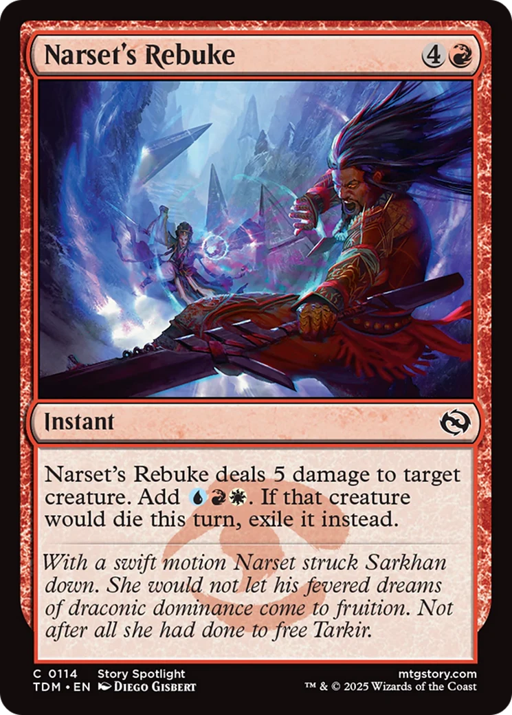 Narset's Rebuke (TDM-114) - Tarkir: Dragonstorm [Common]