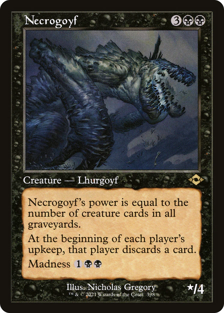 Necrogoyf (MH2-398) - Modern Horizons 2 Foil [Rare] Retro Frame