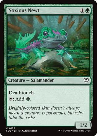 Noxious Newt (SOS-155) - Secrets of Strixhaven Foil [Common]