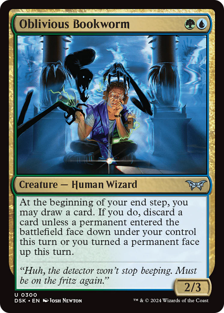 Oblivious Bookworm (DSK-300) - Duskmourn: House of Horror Foil [Uncommon]