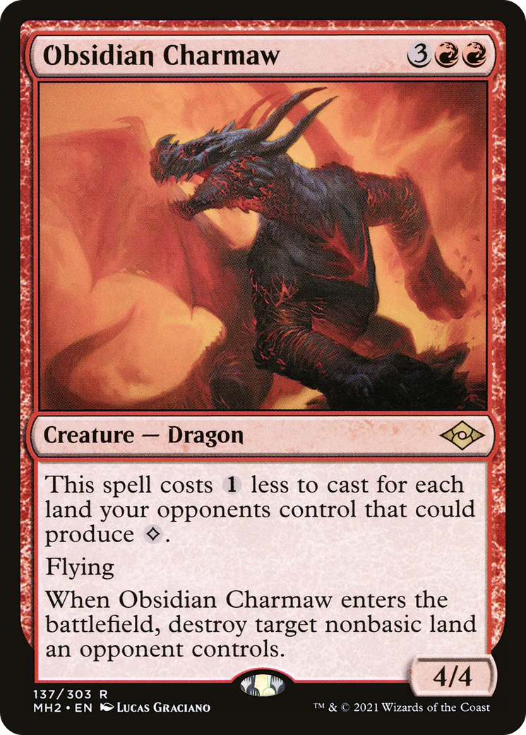 Obsidian Charmaw (MH2-137) - Modern Horizons 2 Foil [Rare]