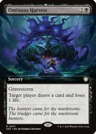 Ominous Harvest (Extended Art) (SOC-077) - Commander: Secrets of Strixhaven [Rare]