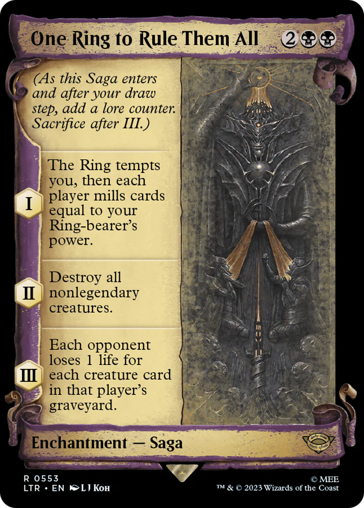 One Ring to Rule Them All (LTR-553) - The Lord of the Rings: Tales of Middle-earth: (Showcase) Scroll Foil [Rare]
