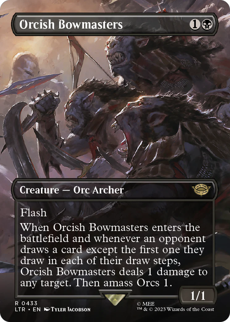 Orcish Bowmasters (LTR-433) - The Lord of the Rings: Tales of Middle-earth (Borderless) Foil [Rare]