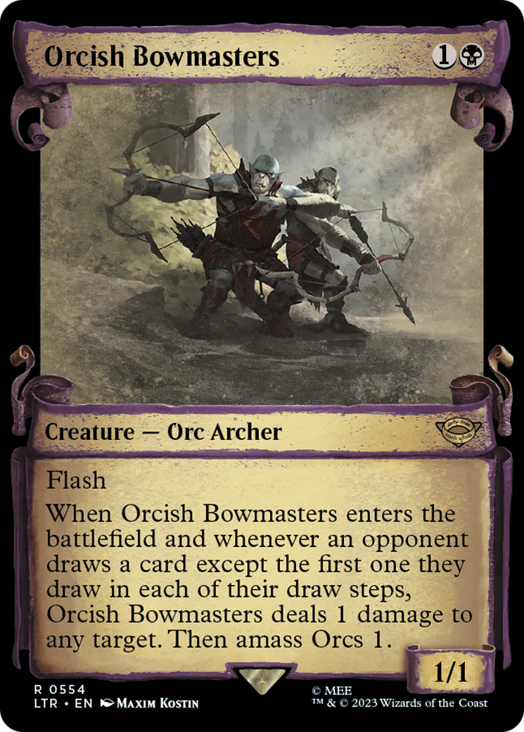 Orcish Bowmasters (LTR-554) - The Lord of the Rings: Tales of Middle-earth: (Showcase) Scroll [Rare]