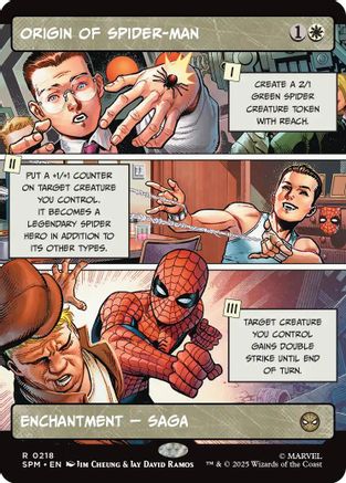 Origin of Spider-Man (Borderless) (SPM-218) - Marvel's Spider-Man Foil [Rare]