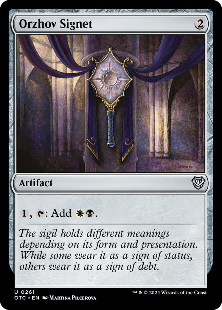 Orzhov Signet (OTC-261) - Outlaws of Thunder Junction Commander [Uncommon]