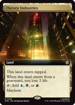 Oscorp Industries (Extended Art) (SPM-282) - Marvel's Spider-Man Foil [Rare]