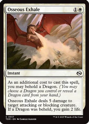Osseous Exhale (TDM-017) - Tarkir: Dragonstorm Foil [Common]