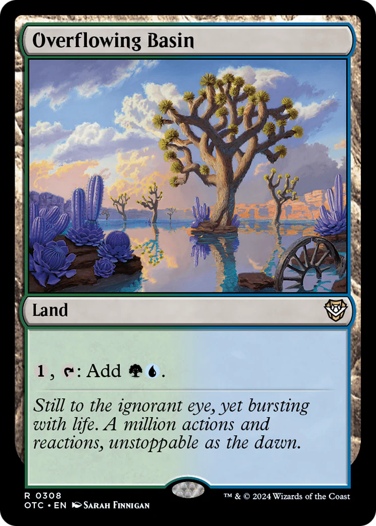 Overflowing Basin (OTC-308) - Outlaws of Thunder Junction Commander [Rare]