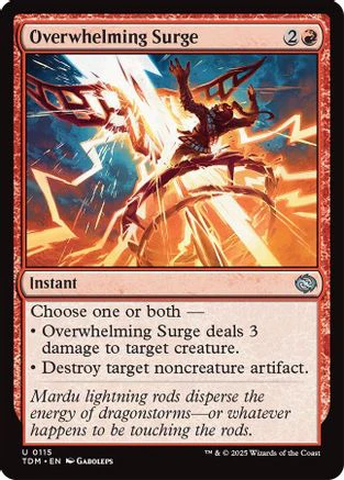 Overwhelming Surge (TDM-115) - Tarkir: Dragonstorm [Uncommon]