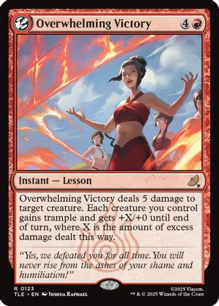Overwhelming Victory (TLE-123) - Avatar: The Last Airbender: Eternal-Legal [Rare]