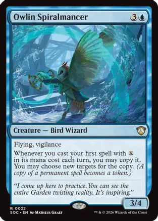 Owlin Spiralmancer (SOC-022) - Commander: Secrets of Strixhaven [Rare]
