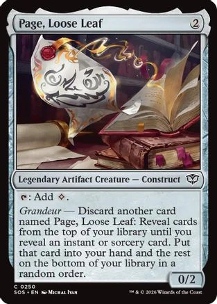 Page, Loose Leaf (SOS-250) - Secrets of Strixhaven Foil [Common]