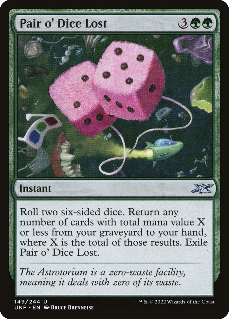 Pair o' Dice Lost (UNF-149) - Unfinity [Uncommon]