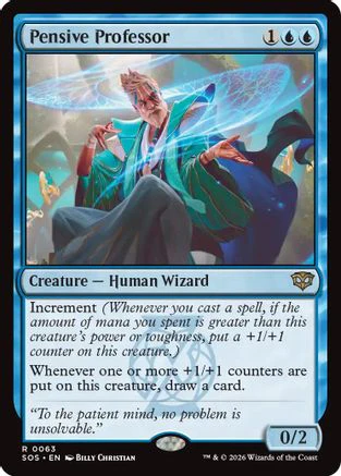 Pensive Professor (SOS-063) - Secrets of Strixhaven [Rare]