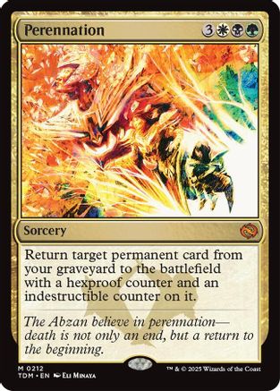 Perennation (TDM-212) - Tarkir: Dragonstorm Foil [Mythic]