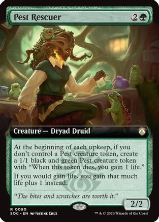 Pest Rescuer (Extended Art) (SOC-090) - Commander: Secrets of Strixhaven [Rare]