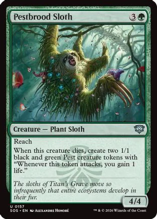 Pestbrood Sloth (SOS-157) - Secrets of Strixhaven [Uncommon]
