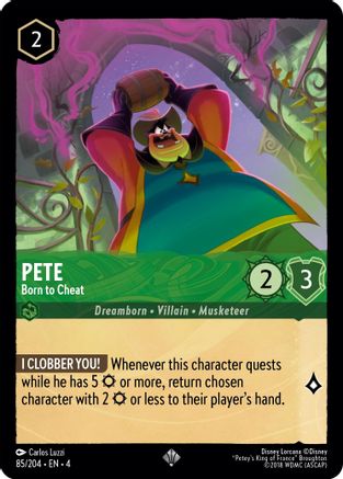 Pete - Born to Cheat (85/204) - Ursulas Return Cold Foil [Super Rare]