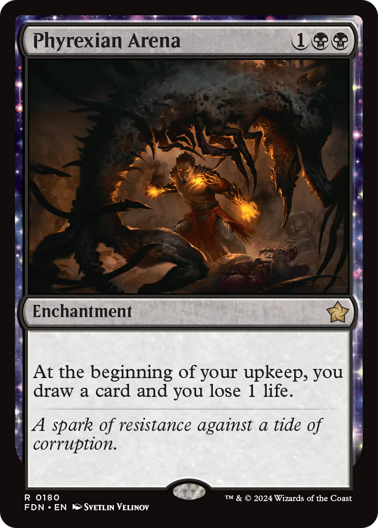 Phyrexian Arena (FDN-180) - Foundations: (nyxtouched) Foil [Rare]