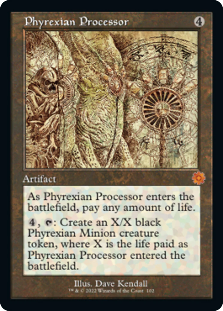 Phyrexian Processor (BRR-102) - The Brothers' War Retro Artifacts [Mythic] Retro Frame Schematic