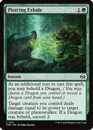 Piercing Exhale (TDM-151) - Tarkir: Dragonstorm Foil [Common]