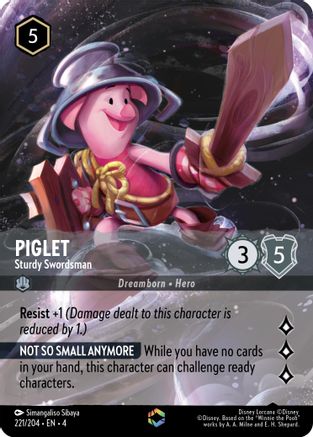 Piglet - Sturdy Swordsman (Enchanted) (221/204) - Ursulas Return  [Enchanted]