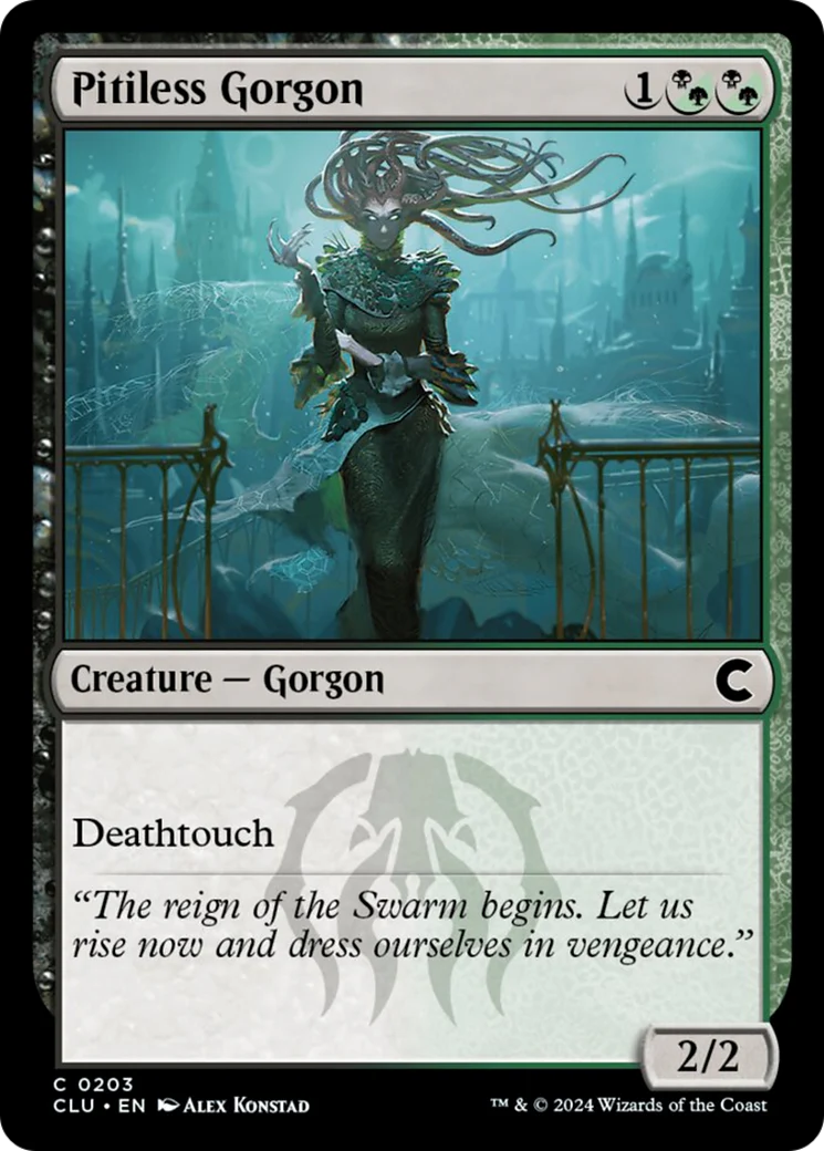 Pitiless Gorgon (CLU-203) - Ravnica: Clue Edition [Common]