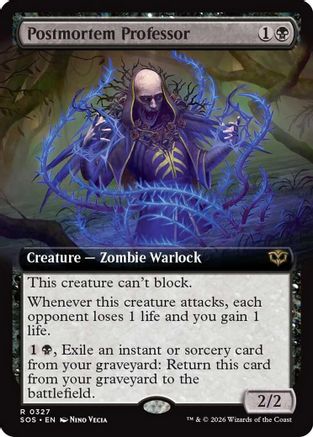 Postmortem Professor (Extended Art) (SOS-327) - Secrets of Strixhaven [Rare]
