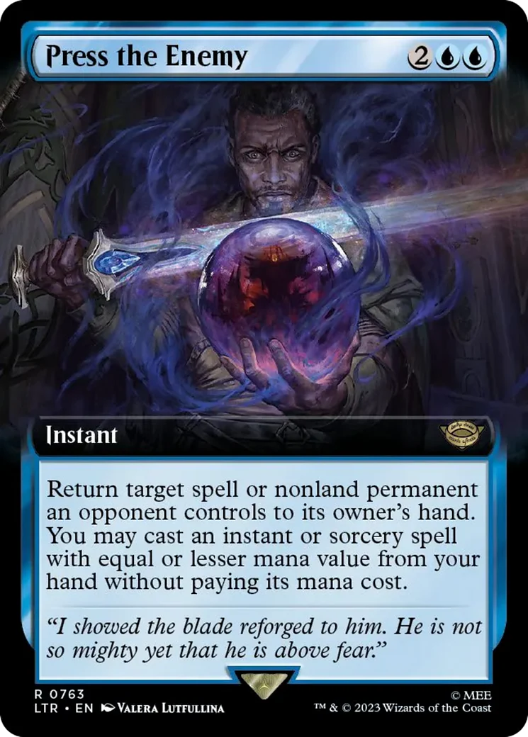 Press the Enemy (LTR-763) - The Lord of the Rings: Tales of Middle-earth: (Extended Art) Surge Foil [Rare]