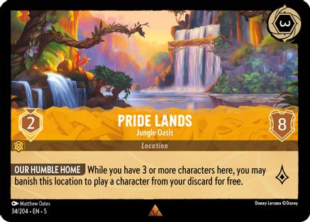 Pride Lands - Jungle Oasis (34/204) - Shimmering Skies Cold Foil [Rare]